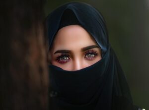 iphone aesthetic girl hijab mirror